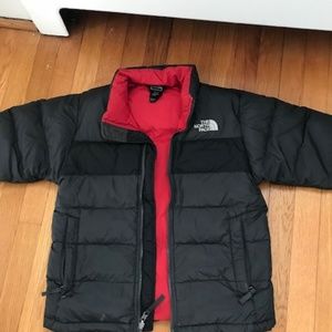 Boys black medium 10/12 North Face jacket